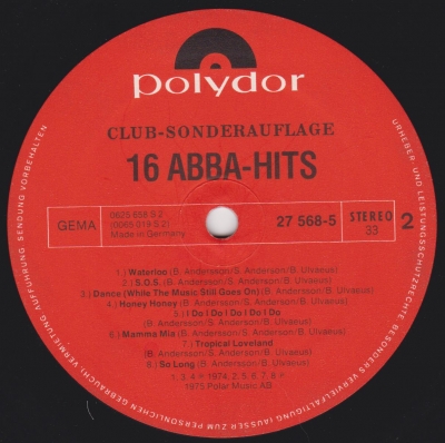 ABBA ‎– 16 ABBA Hits (1976) [LP]