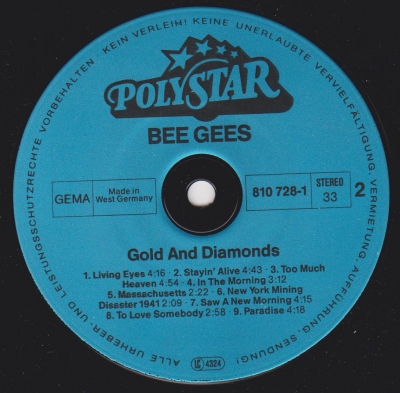 Bee Gees ‎– Gold & Diamonds (LP-Rip)