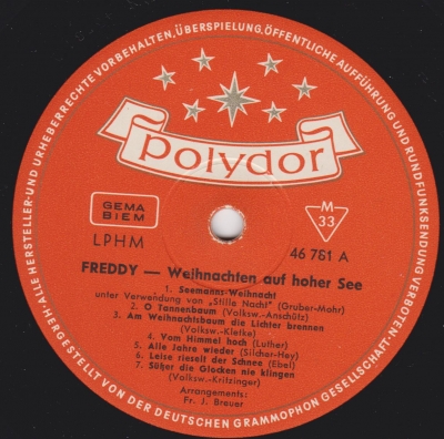 Freddy ‎– Weihnachten auf hoher See (1963) [LP - Rip]