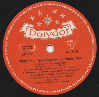 Freddy ‎– Weihnachten auf hoher See (1963) [LP - Rip]