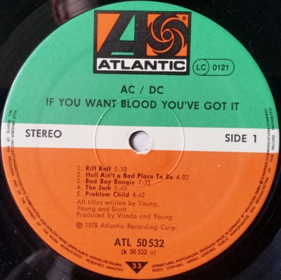 AC/DC ‎– If You Want Blood You've Got It Vinyl (1978) [LP-Rip]