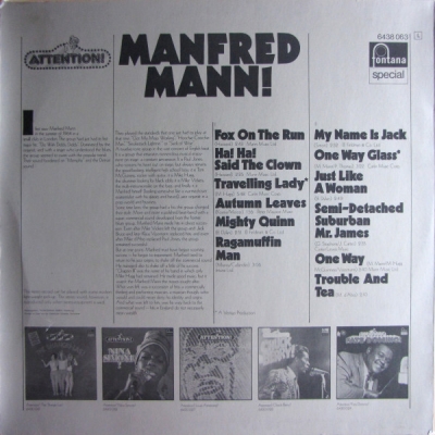 Manfred Mann ‎– Attention! Manfred Mann! (LP-Rip)