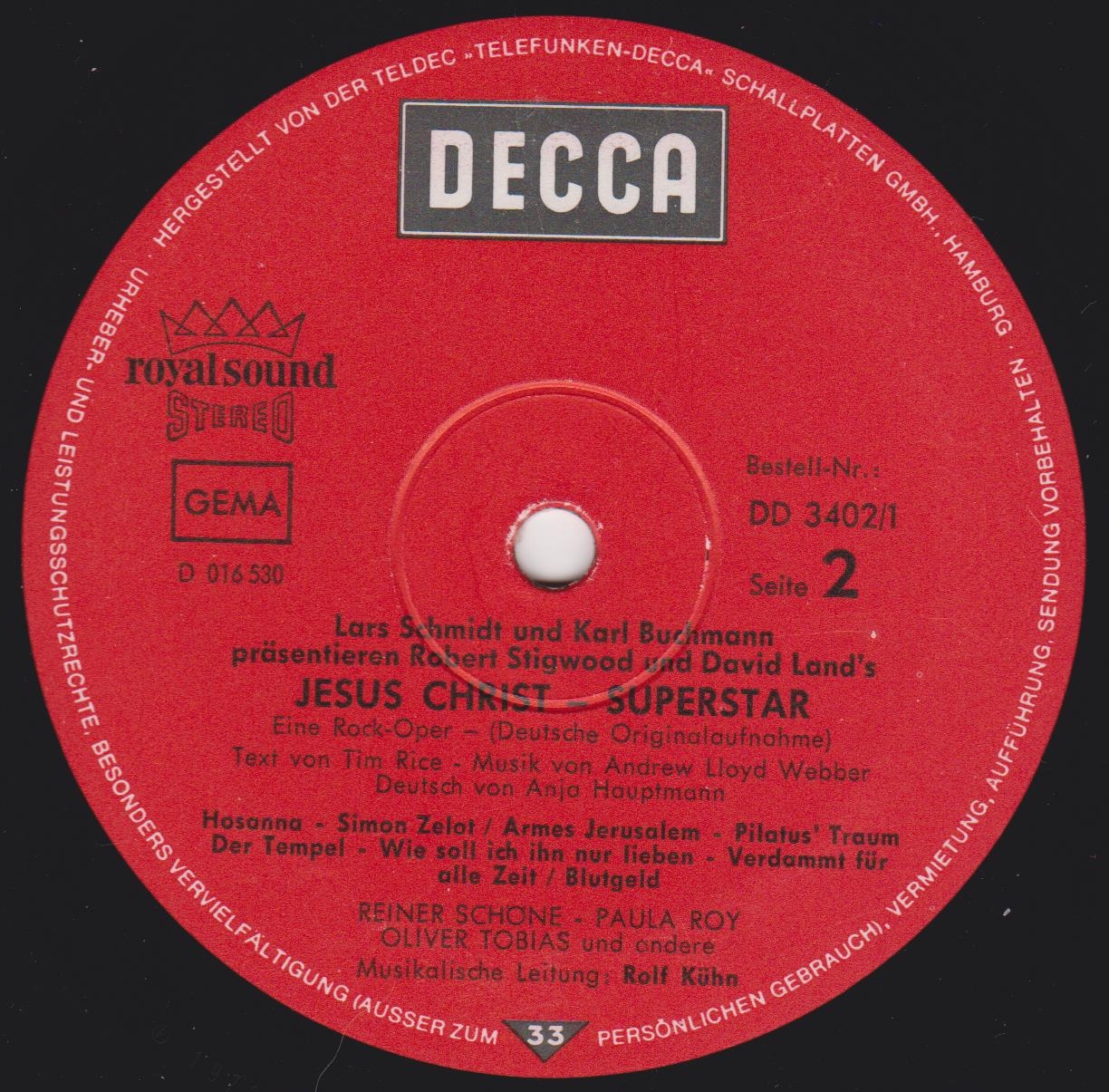 Jesus Christ Superstar - Deutsche Originalaufnahme - German Version ...