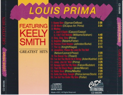 Louis Prima featuring Keely Smith ‎– Greatest Hits (???) (CD - Rip)