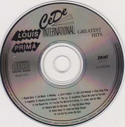 Louis Prima featuring Keely Smith ‎– Greatest Hits (???) (CD - Rip)