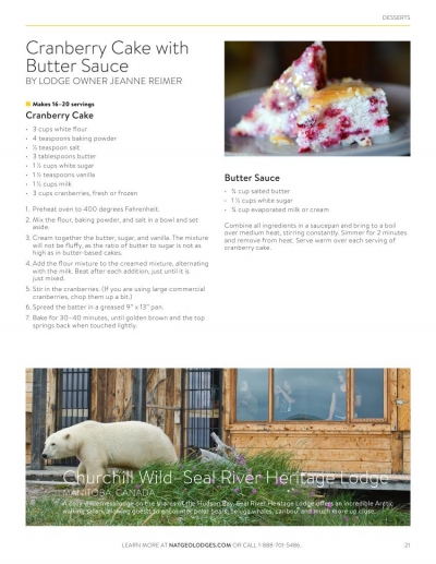 National Geographic Unique Lodges of the World. Recipes