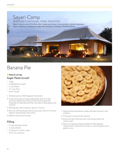 National Geographic Unique Lodges of the World. Recipes