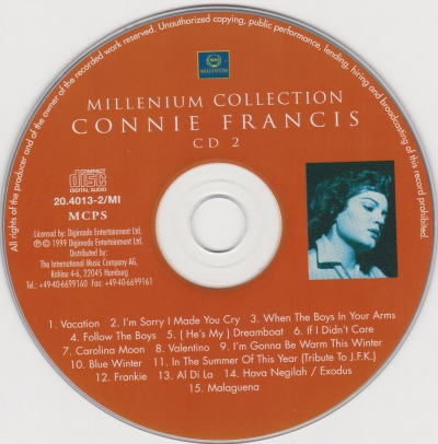 Connie Francis ‎– Millenium Collection (1999) [2 CD]