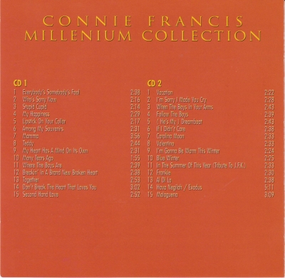Connie Francis ‎– Millenium Collection (1999) [2 CD]