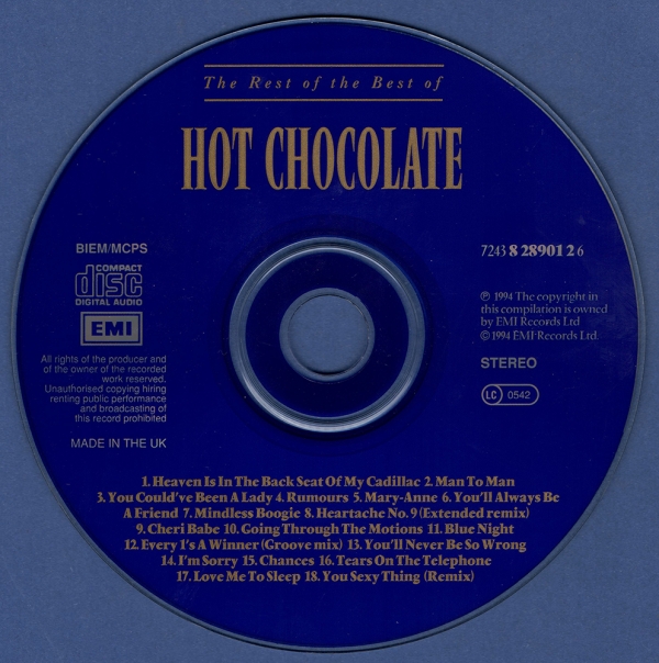 Hot Chocolate - The Rest Of The Best Of Hot Chocolate (1994)