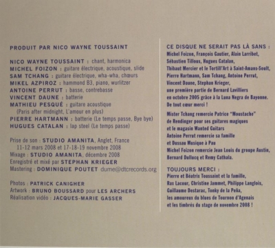 Nico Wayne Toussaint - Blues Entre Les Dents (2009)